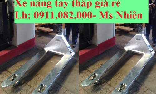  Bán xe nâng tay thấp mạ kẽm giá rẻ tại sóc trăng- xe nâng tay càng rộ