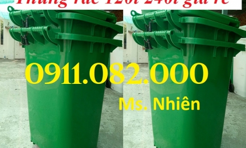 Cung cấp thùng rác 120L 240L 660L giá rẻ- Thùng rác giá sỉ tại vĩnh lo
