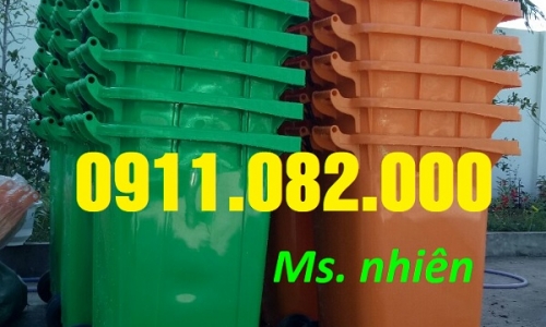 Cung cấp thùng rác màu xanh, cam, thùng rác 120 lít 240 lít 660 lít gi