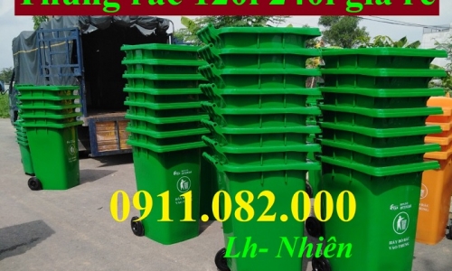 Cung cấp thùng rác nhựa nắp kín- thùng rác 120l 240l 660l giá rẻ tại v