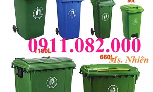  Sỉ giá rẻ số lượng thùng rác 120L 240L 660L giá rẻ tại sóc trăng- lh 