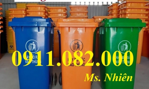 Thùng rác giá sỉ- thùng rác y tế 120L 240L 660L giá rẻ vĩnh long·- 091